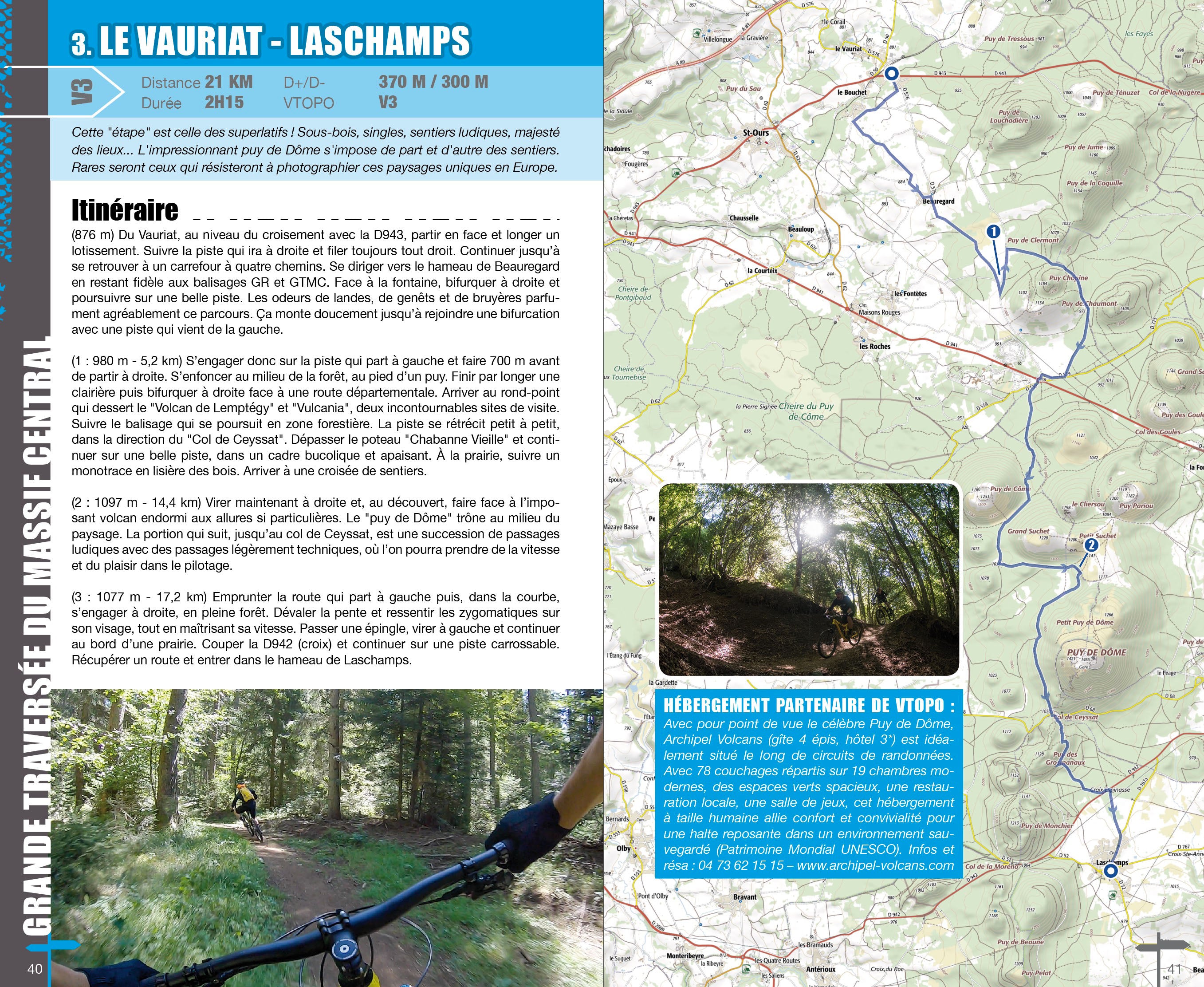 VTOPO MTB Roaming Great Crossing of the Massif Central - Volume 2