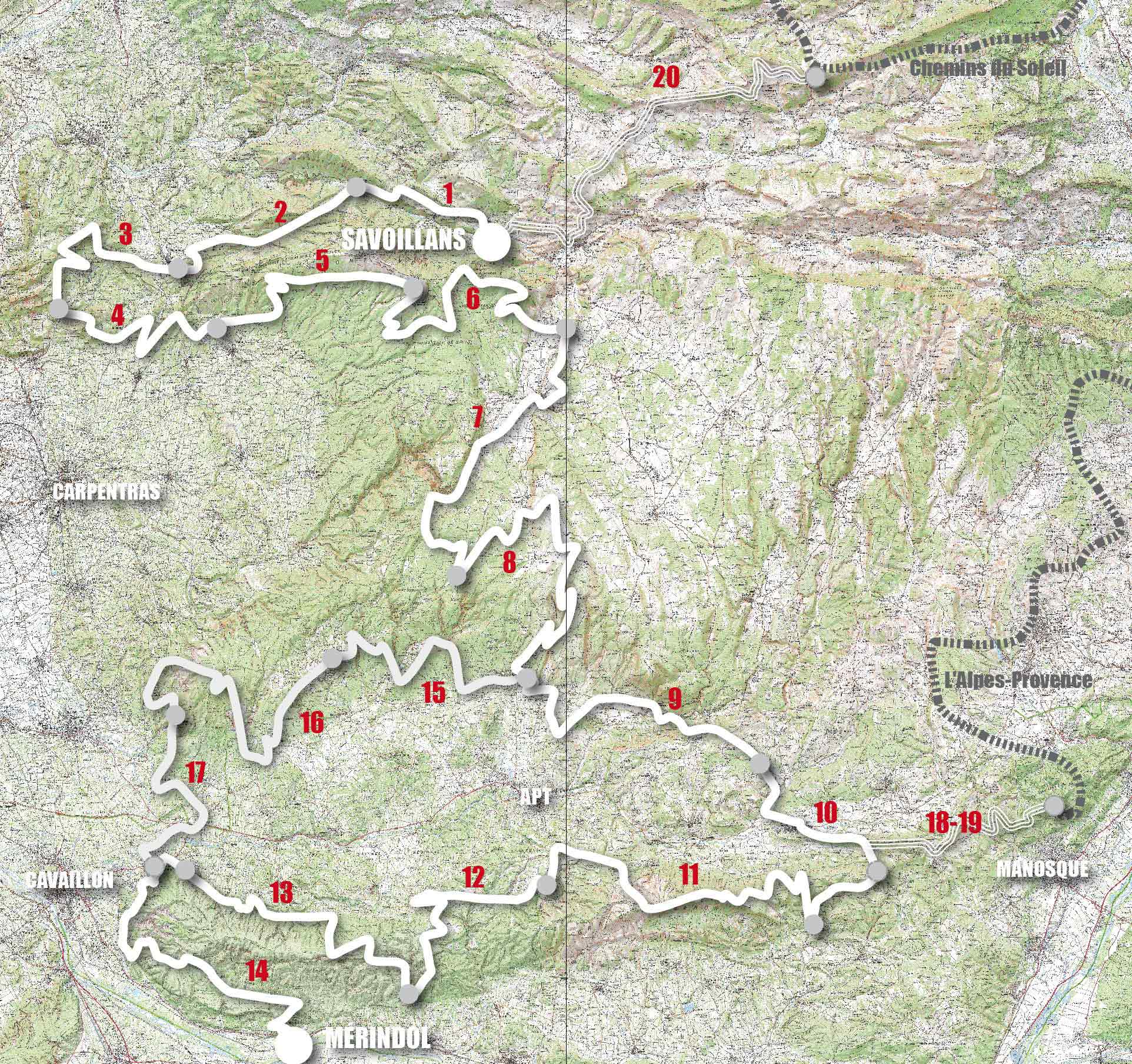 VTOPO VTT Itinérance Grande Traversée de Vaucluse