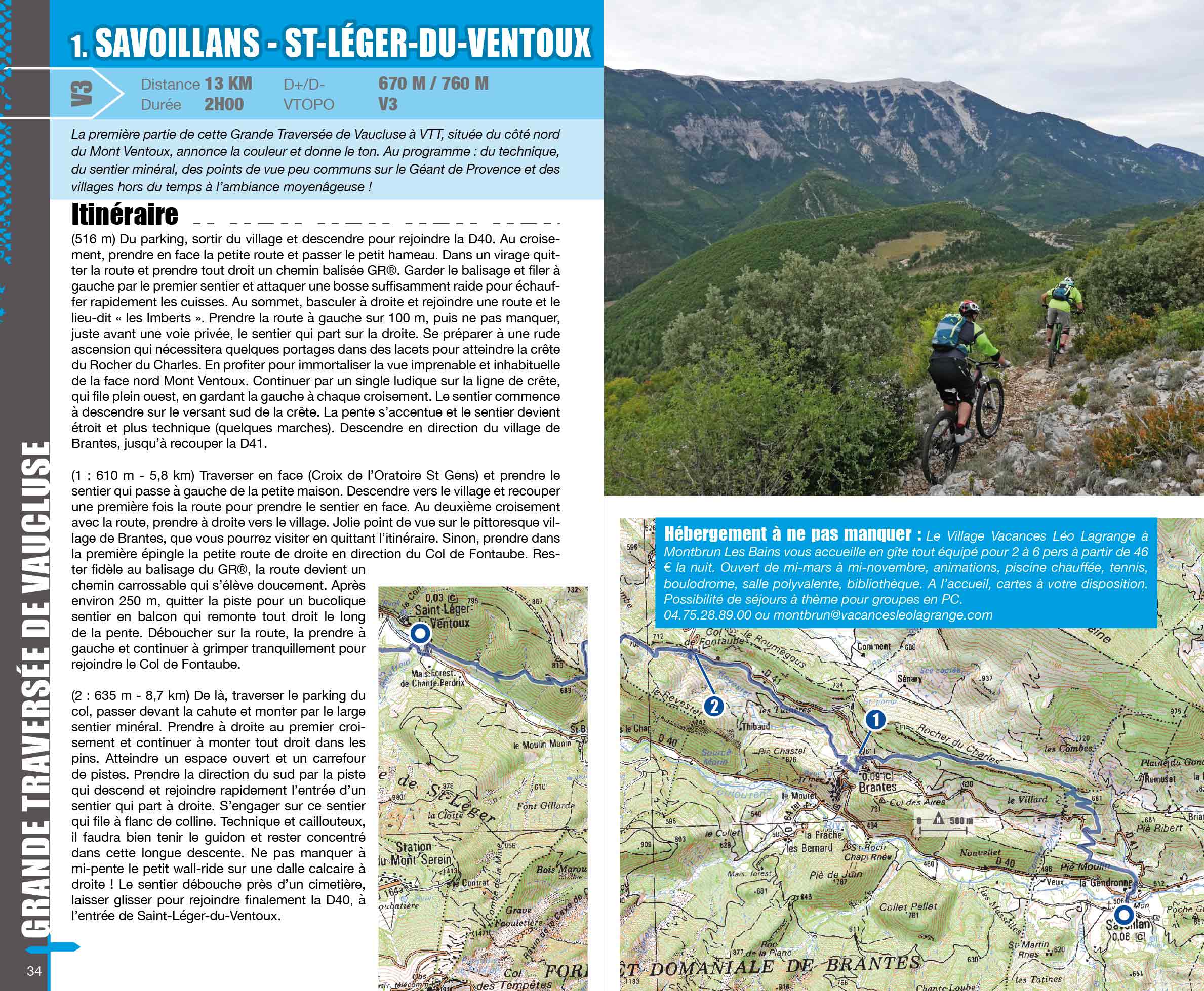 VTOPO VTT Itinérance Grande Traversée de Vaucluse